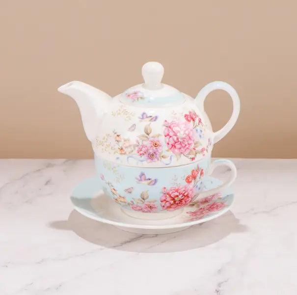 Japanese Country Style Ceramic Tea Set with Teapot